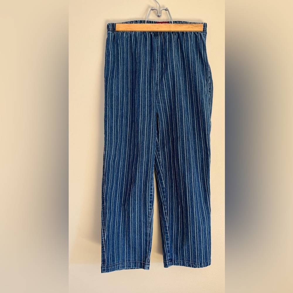 Vintage Pinstriped Denim